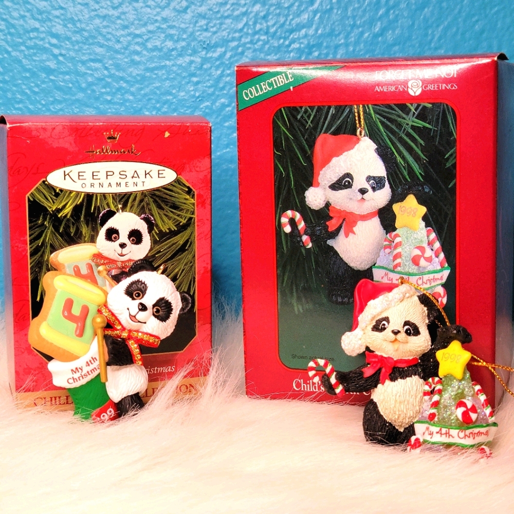 Panda My 4th Christmas ornaments